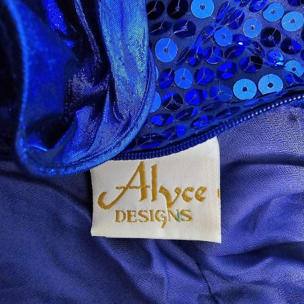 Vintage Alyce Designs Sequin Evening Gown Sz 8 - Picture 5 of 7